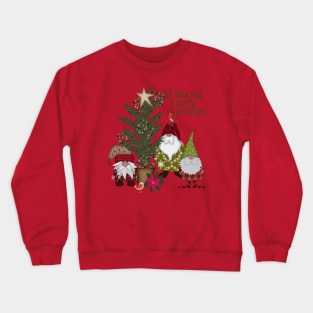 Folk Art Christmas Gnomes | Cherie's Art Original (c)2021 Crewneck Sweatshirt